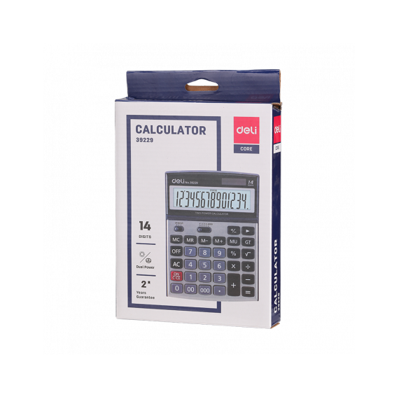Calculator de birou cu 14 digits, DELI Metal 39229 - 3Papet
