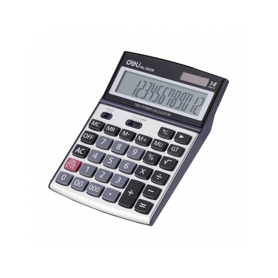 Calculator de birou cu 14 digits, DELI Metal 39229 - 2Papet