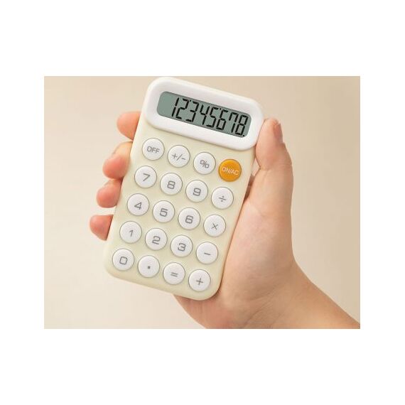 Calculator de buzunar cu 8 digits, DELI M10, ALEGE CULOAREA: Galben - 3Papet