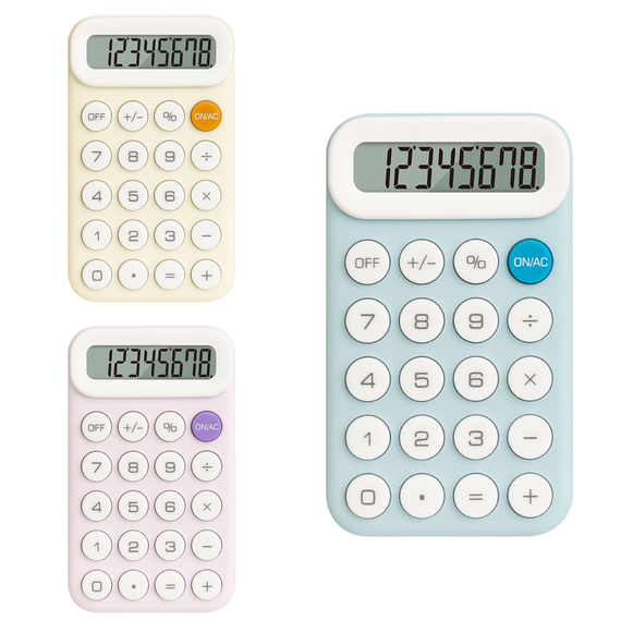 Calculator de buzunar cu 8 digits, DELI M10, ALEGE CULOAREA: Roz - Papet