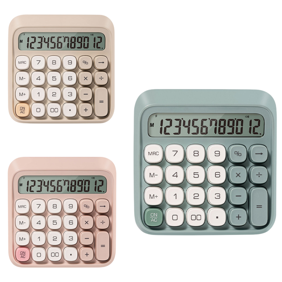 Calculator de birou cu 12 digits, DELI Retro M36, ALEGE CULOAREA: Verde - Papet