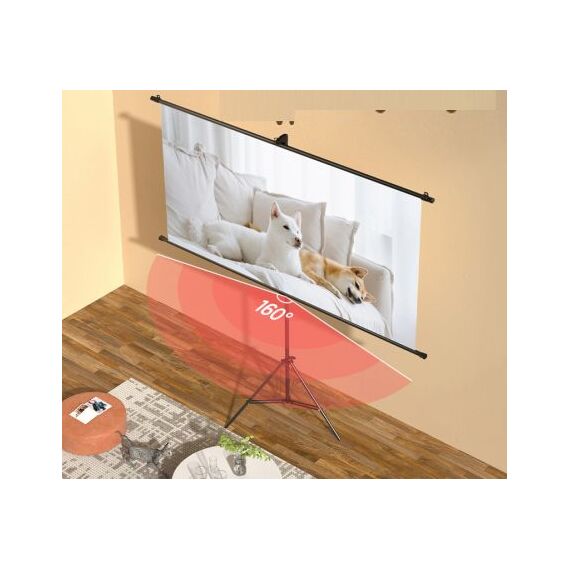 Ecran de proiectie cu trepied, 186x104.5 cm, DELI - 2Papet