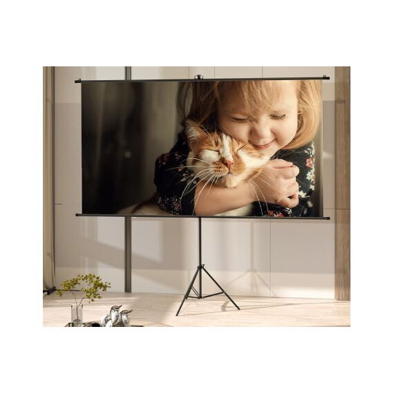 Ecran de proiectie cu trepied, 186x104.5 cm, DELI - 4Papet