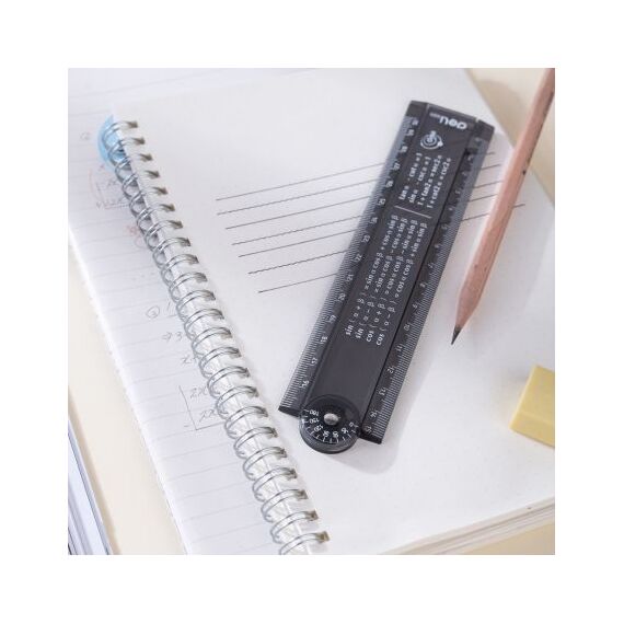 Rigla 30 cm smart pliabila, neagra, DELI - 6Papet