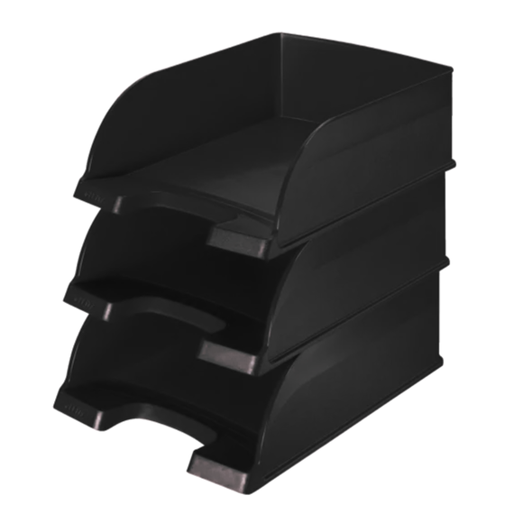 Tavita documente cu capacitate mare, color, LEITZ Plus Jumbo, ALEGE CULOAREA: Negru - 3Papet
