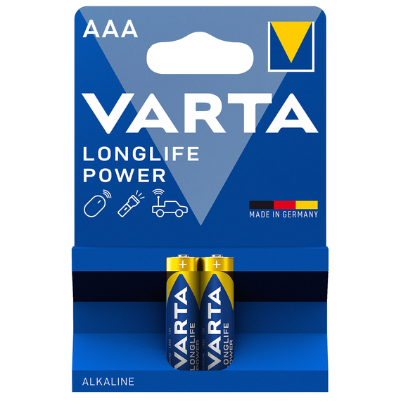 Baterie alcalina VARTA Longlife Power AAA, 2 buc/set - Papet