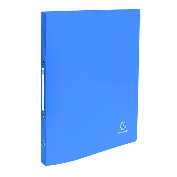 Caiet mecanic A4 cu coperti flexibile, 4 inele, 15 mm, EXACOMPTA, ALEGE CULOAREA: Bleu - 2Papet