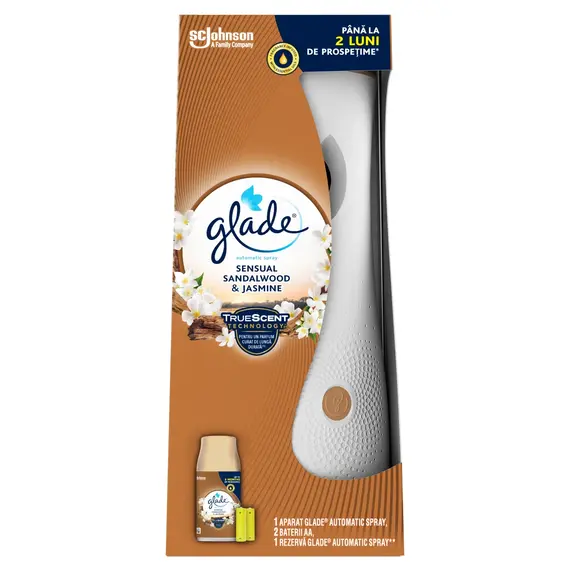 Aparat odorizant automatic spray GLADE, Alege aroma: Sandalwood & Jasmine - 2Papet