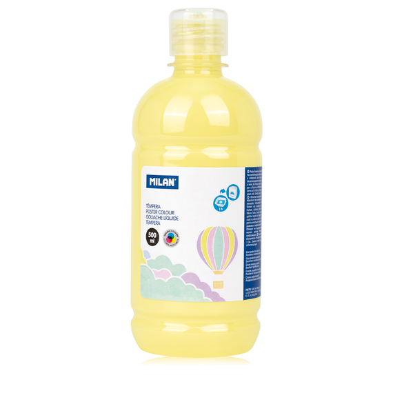 Culori tempera 500 ml, MILAN, ALEGE CULOAREA: Galben pastel - 2Papet