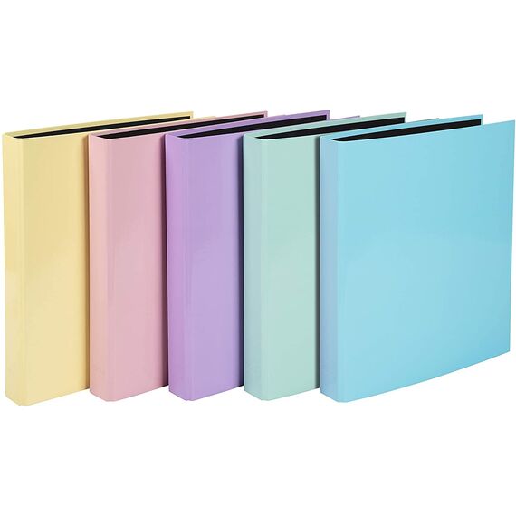 Caiet mecanic A4 cu 2 inele, 25 mm, EXACOMPTA Pastel Aquarel, ALEGE CULOAREA: Albastru - Papet