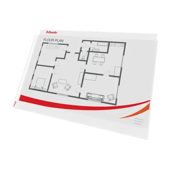 File protectie transparente, 85 microni, 10 buc/set, A3 landscape, ESSELTE - 3Papet