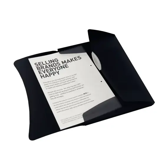 Mapa plastic A4, cu elastic ESSELTE Vivida, ALEGE CULOAREA: Negru - 3Papet