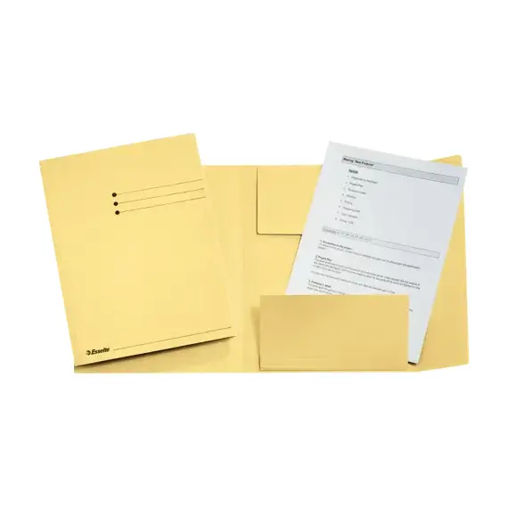 Dosar plic, carton colorat, ESSELTE, ALEGE CULOAREA: Galben - 3Papet