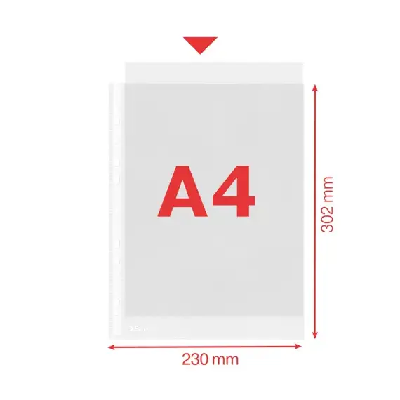 File protectie transparente, 43 microni, 25 buc/set, A4, ESSELTE - 2Papet