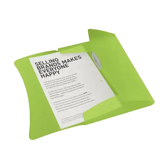 Mapa plastic A4, cu elastic ESSELTE Vivida, ALEGE CULOAREA: Verde - 3Papet