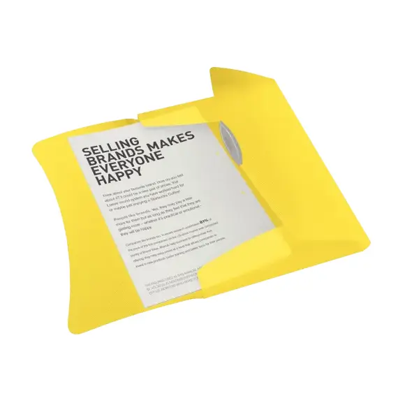 Mapa plastic A4, cu elastic ESSELTE Vivida, ALEGE CULOAREA: Galben - 3Papet