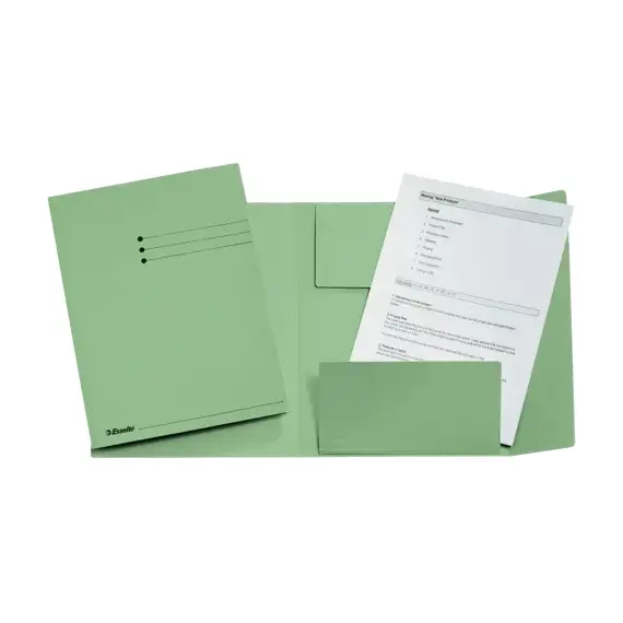 Dosar plic, carton colorat, ESSELTE, ALEGE CULOAREA: Verde - 3Papet