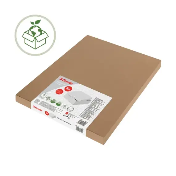Set 3 cutii depozitare 510 x 350x 300 mm cu capac, ESSELTE Recycle Alb - 4Papet