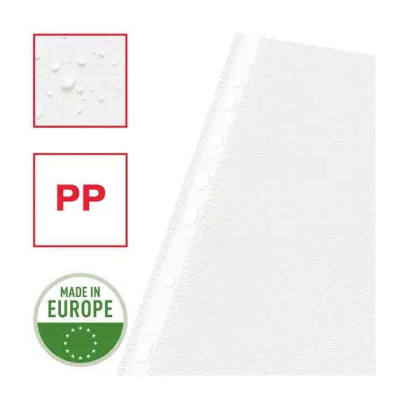 File protectie transparenta cu dispenser, 46 microni, 50 buc/set, A4, ESSELTE - 5Papet