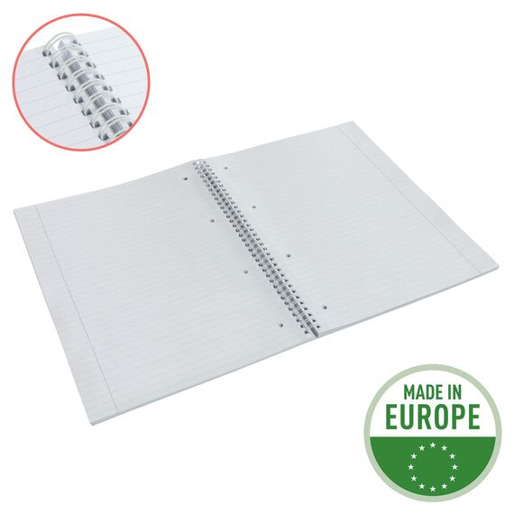 Caiet A4 cu spirala, dictando, coperta carton, 80 file, 80g/mp, ESSELTE Colour Breeze, ALEGE CULOAREA: Coral - 3Papet