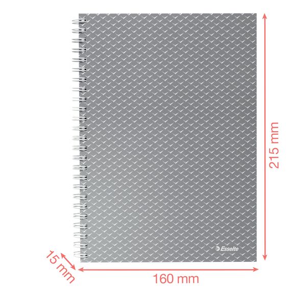 Caiet A5 cu spirala, matematica, coperta carton, 80 file, 80g/mp, ESSELTE Colour Breeze, ALEGE CULOAREA: Verde - 4Papet