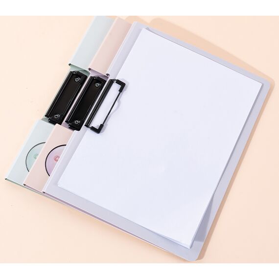Clipboard dublu PP foam, A4 landscape, DELI Macarons, ALEGE CULOAREA: Mov - 3Papet