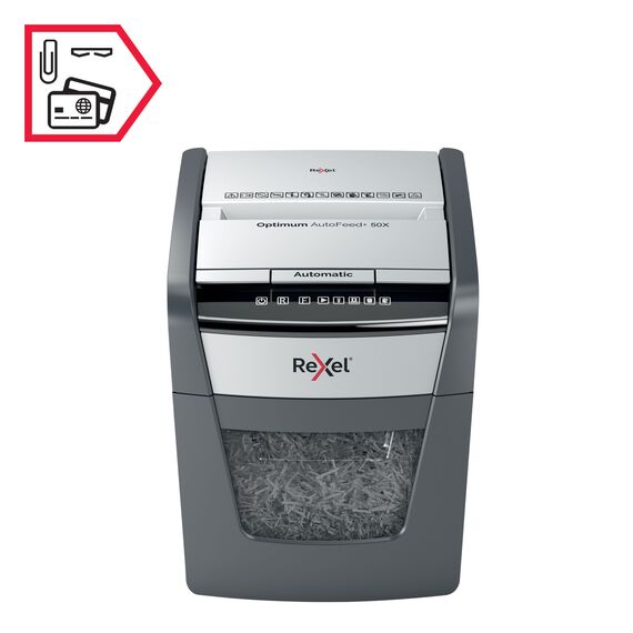 Distrugator documente 50 coli, Cross-Cut, REXEL Optimum 50X - 4Papet