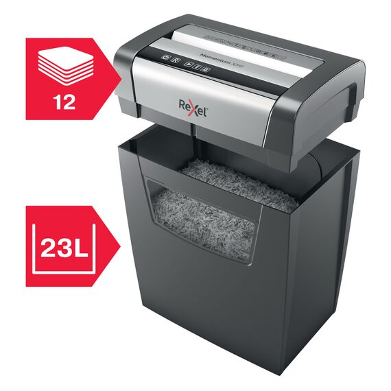 Distrugator documente 12 coli, Cross-Cut, REXEL Momentum X312 - 2Papet