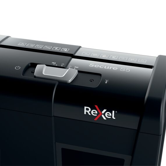 Distrugator documente 5 coli, Strip-Cut, REXEL Secure S5 - 2Papet