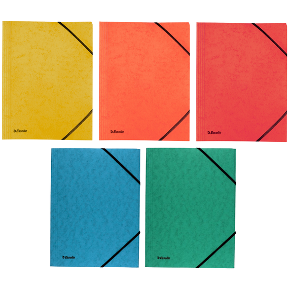 Mapa A4 din carton, cu elastic, ESSELTE Lux, ALEGE CULOAREA: Albastru - Papet