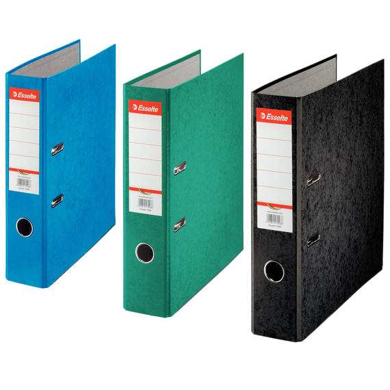 Biblioraft marmorat color, 7.5 cm ESSELTE Rainbow, ALEGE CULOAREA: Verde - Papet
