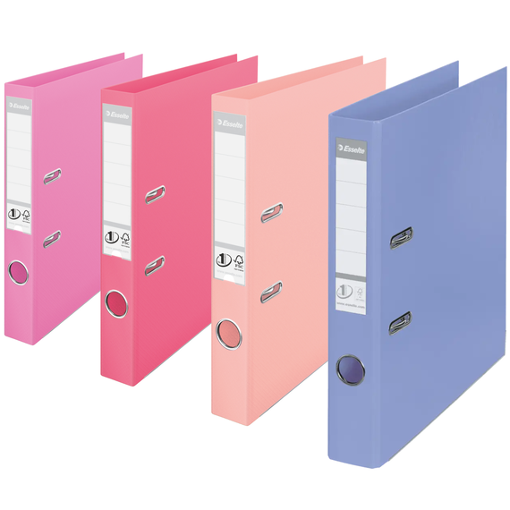 Biblioraft plastifiat interior-exterior, 5 cm ESSELTE Power Pastel, ALEGE CULOAREA: Solea Peach - Papet