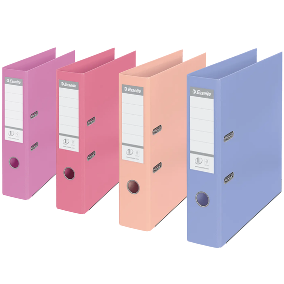 Biblioraft plastifiat interior-exterior, 7.5 cm ESSELTE Power Pastel, ALEGE CULOAREA: Solea Pink - Papet