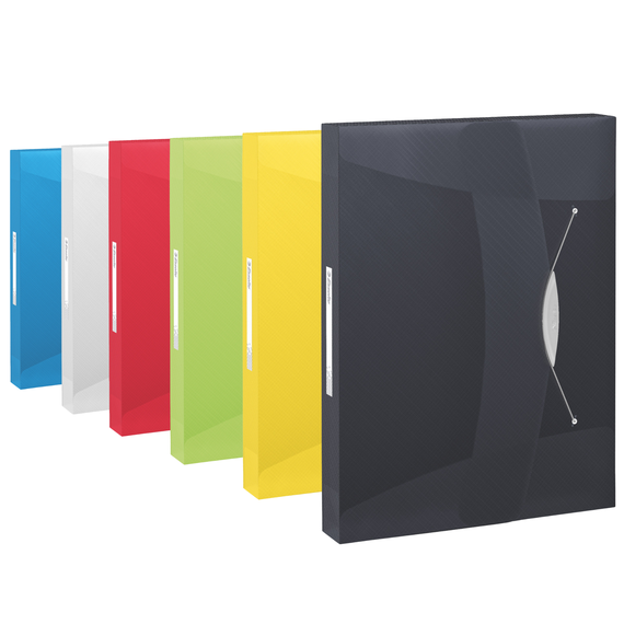 Mapa plastic A4, cu elastic ESSELTE Vivida Jumbo, ALEGE CULOAREA: Rosu - Papet