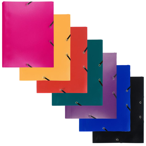 Mapa plastic A4, cu elastic EXACOMPTA, ALEGE CULOAREA: Galben - Papet