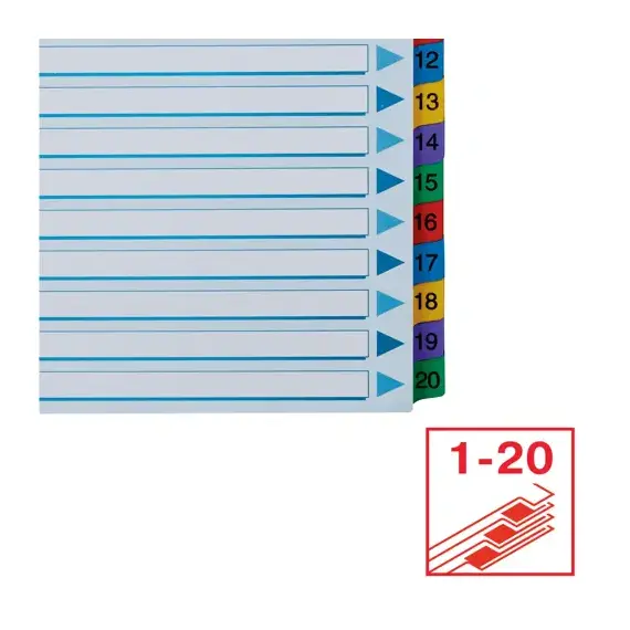 Separatoare carton A4, numere de la 1-31 laminate, ESSELTE Mylar - 2Papet