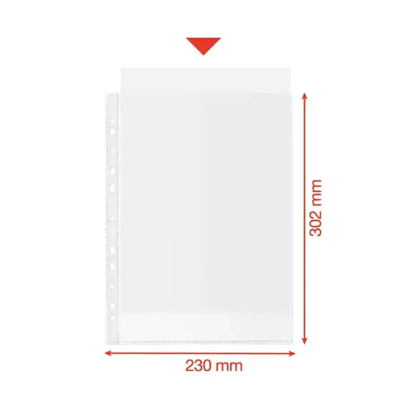 File protectie transparente, 70 microni, 100 buc/set, A4, ESSELTE Recycled - 4Papet