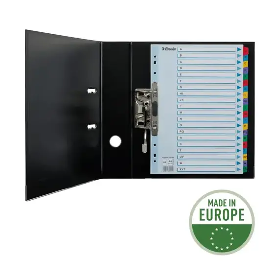 Separatoare carton A4, litere A-Z taste laminate, ESSELTE Mylar - 3Papet