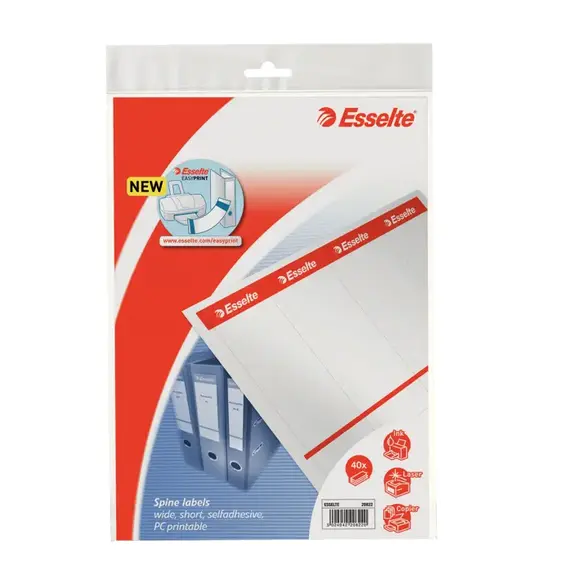 Etichete printabile pentru biblioraft de 7,5cm, 40 buc/set, ESSELTE - Papet