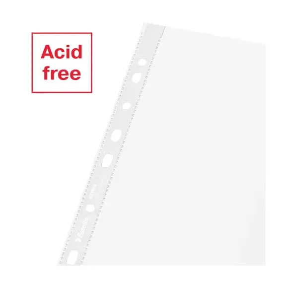 File protectie transparente, 70 microni, 100 buc/set, A4, ESSELTE Recycled - 3Papet