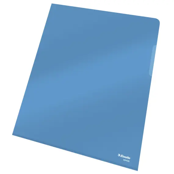 Mapa plastic cristal A4, deschidere in L, 150 microni, 25 buc/set, ESSELTE, ALEGE CULOAREA: Albastru - 6Papet