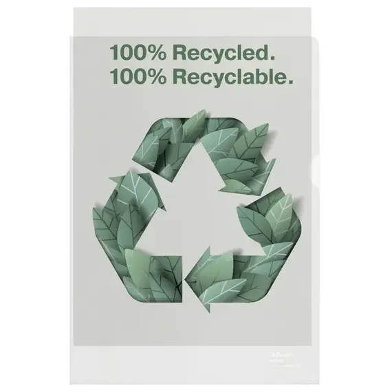 Mapa plastic A4, deschidere in L, 100 buc/set, ESSELTE Recycled - Papet