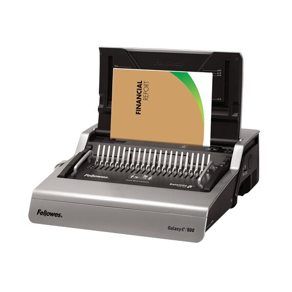 Aparat de indosariat electric cu inele plastic, FELLOWES Galaxy-E 500 - 3Papet
