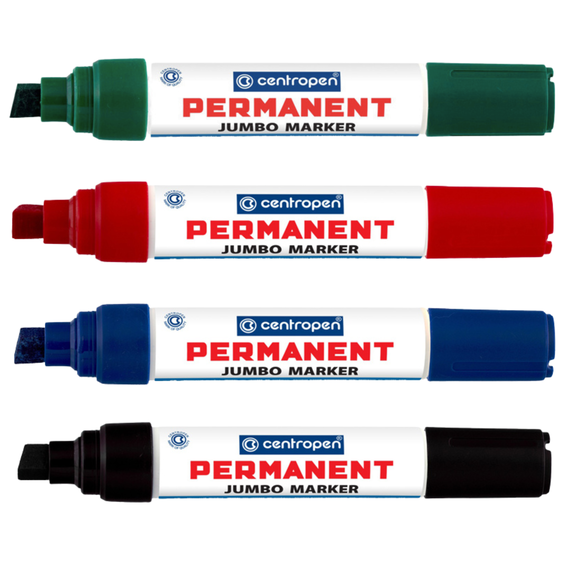 Marker permanent gros cu verf tesit, CENTROPEN 9110 Jumbo, ALEGE CULOAREA: Rosu - Papet