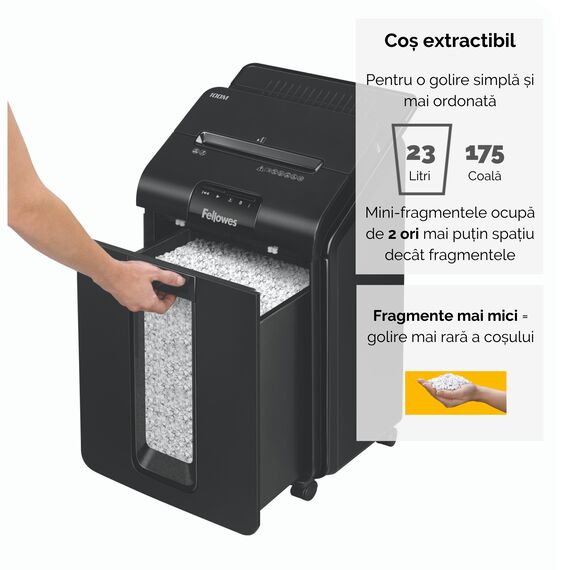 Distrugator documente 100 coli, Micro-Cut, FELLOWES Automax - 6Papet