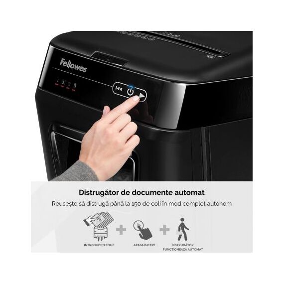 Distrugator documente 150 coli, Cross-Cut, FELLOWES Automax - 7Papet