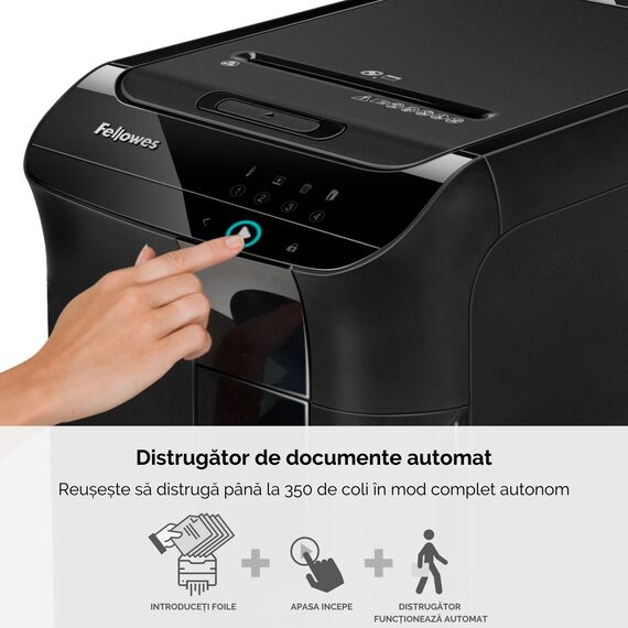 Distrugator documente 350 coli, Cross-Cut, FELLOWES Automax - 7Papet