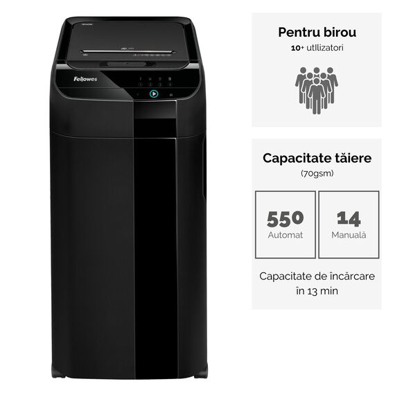 Distrugator documente 550 coli, Cross-Cut, FELLOWES Automax - 3Papet