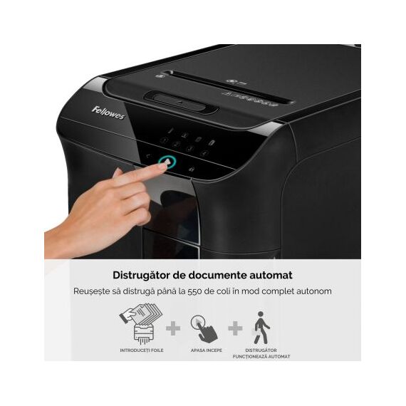 Distrugator documente 550 coli, Cross-Cut, FELLOWES Automax - 8Papet