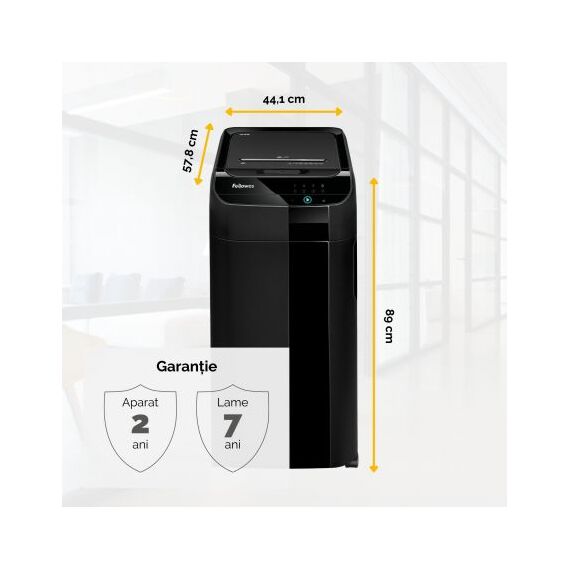 Distrugator documente 600 coli, Micro-Cut, FELLOWES Automax - 4Papet